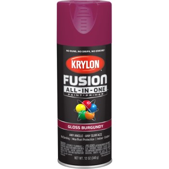 FUSION All-In-One Paint + Primer,  Gloss Burgundy ~ 12 oz Aerosol