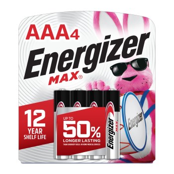 Energizer MAX AAA Alkaline Batteries - 4-Pack