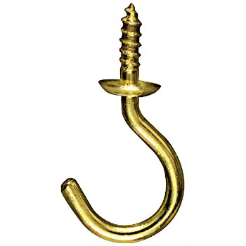 Solid Brass Cup Hooks, 3/4" ~ Pack of 50 