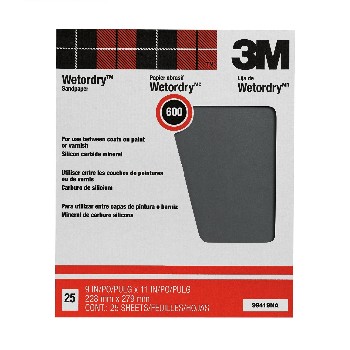 3M 051144886029 Wet or Dry Sandpaper, 120C Grit 