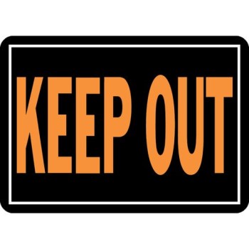 Keep Out Sign, Aluminum 10 x 14 inch