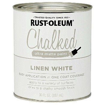 Rust-Oleum 285140 Chalked Ultra Matte Paint, Linen White ~ 30 oz 