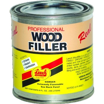 Leech Adhesive Lwf-68 Real Wood Filler ~ 8 Ounce Can