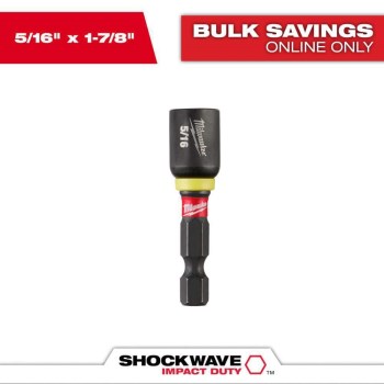 Milwaukee Shockwave Magnetic Nut Driver - 5/16" x 1-7/8"