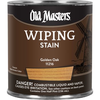 Wiping Wood  Stain, Golden Oak ~ Half Pint 