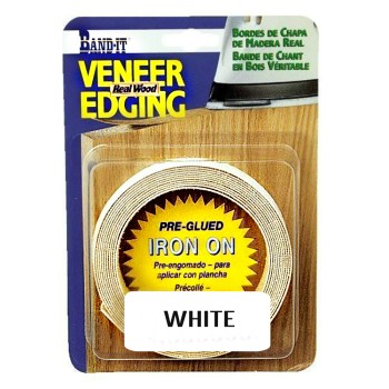 Cloverdale HM88265 Wood Veneer Edging - White - 7/8 inch x 25 feet 