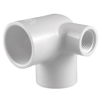 PVC Side Outlet Elbow, SxSxFPT - 3/4" x 3/4" x 1/2"