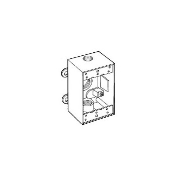 Hubbell/Raco 5320-6 Weather Proof Box, Single Gang White