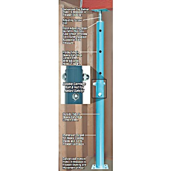 Akron Products JC79 Steel Floor Jack,  Adjustable  ~ 4 6" - 7 9" / 54"-93"