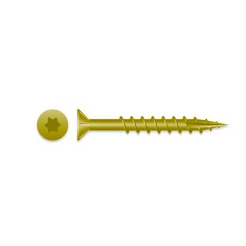 E-Z Driver Yellow Zinc Deck Screw ~ 2 3/4" x #9