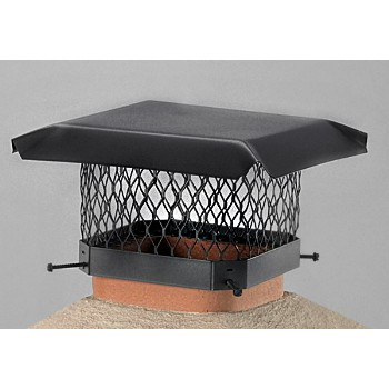 Chimney Cap, Galvanized Black 13 x 18 inch