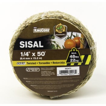 Mibro Group   302471 1/4in. X50ft. Tw Sisal Rope