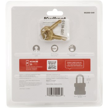SmartKey Padlock, Keyed Alike - 2" Body, 1-1/2" Shackle, 2pk