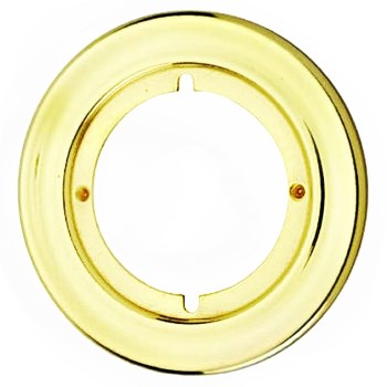 Round Trim Rosette,  Polished Brass ~ for 2 3/8" or 2 3/4" Backsets