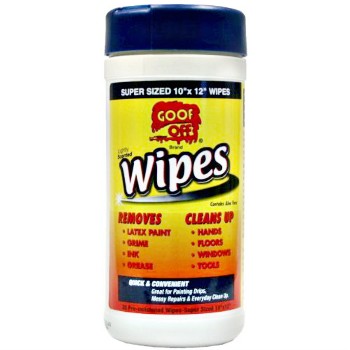 Goof Off Wipes, 10" x 12" ~ Cannister of 30