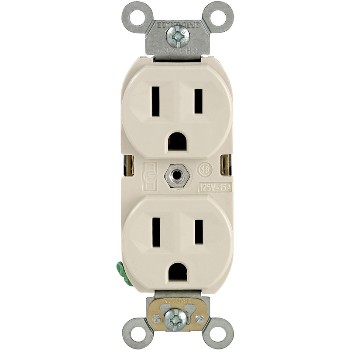 Commercial Grade Duplex Receptacle - 15 Amp ~ Light Almond