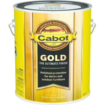 Cabot 140.0003470.007 Finish Stain, Sun Drenched Oak ~ Gallon