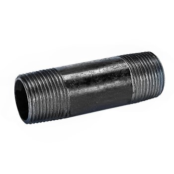 Steel Pipe Nipples, Black ~  1/2" x  5"