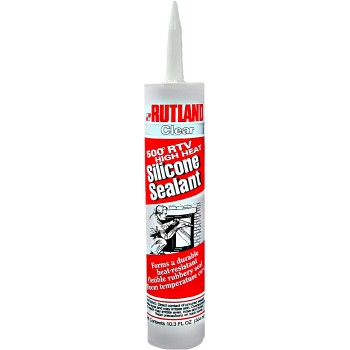 Rutland 76c High-heat Silicone Sealant, Clear ~ 10.3 Oz Tube