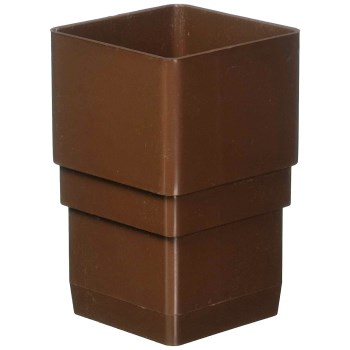 Downspout Coupler, Brown ~  2 1/2"