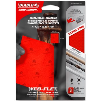 Diablo Sand Demon Double-Sided Sheet, Ultra Fine - 3pk
