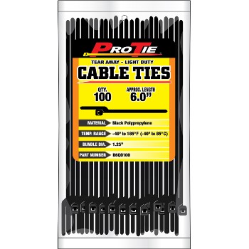 Kdar B6qo100 Cable Ties ~ 6in. 100pk