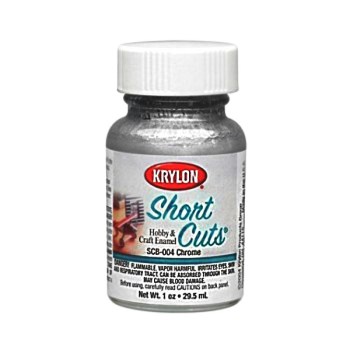 Krylon KSCB004 Short Cuts Brush On Paint, Chrome ~ 1 oz.