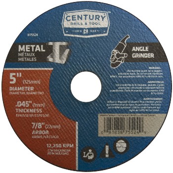 Century Drill &amp; Tool   75524 5in. X.045 Metal Cut Wheel