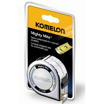 KomelonUSA 525C Chrome Compact Tape ~ 1" x 25