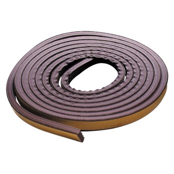 M-d Blg Prods 02550 Extreme Temperature Rubber Weatherstrip, Brown ~ 7/32" Thick X 3/8" W X 17 Ft L