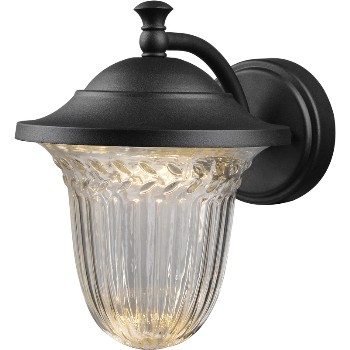 Hardware House 219532 Outdoor LED Lantern, 1 Light ~ Textured Black