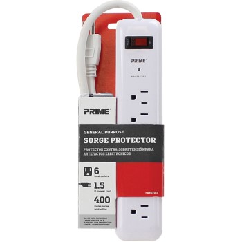 Prime Wire/Cable PB802013 1.5ft. 6 Surge Strip