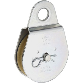 Fixed Single Pulley - Zinc Plated - 3"
