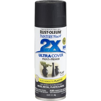 Rust-oleum 249127 Spray Paint, 2x Ultra ~ Flat Black, 12 Oz Cans