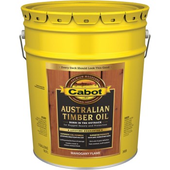 Australian Timber Oil, Mohogany Flame ~ 5 Gallon Bucket