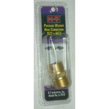 K-T Industries M22 Brass Pressure Washer Adapter