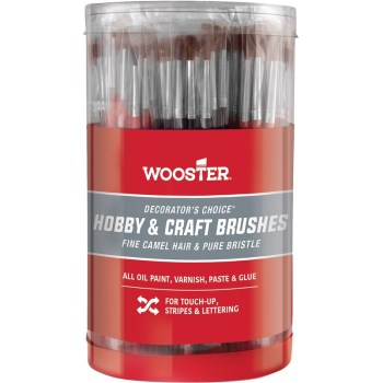 Wooster 0f19740000 Camel Hair Artist Brush, 144 Brushes In 6 Sizes