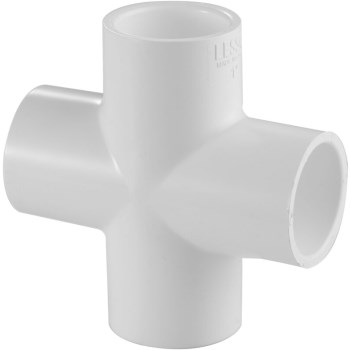 1/2" PVC Schedule 40 Slip x Slip x Slip x Slip Cross