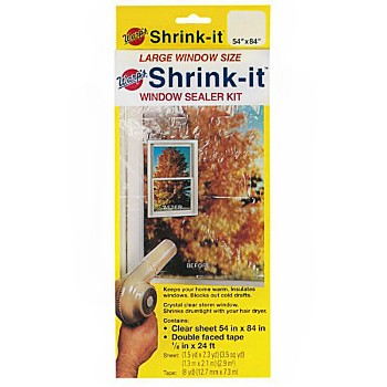 Shrink-It Big Window Kits ~  54" x  84" x 2.1 mil