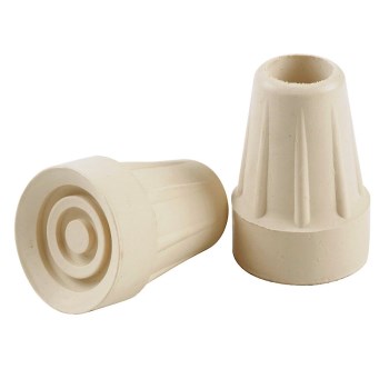 Rubber Crutch Tips, Cream ~ 3/4" - 7/8"