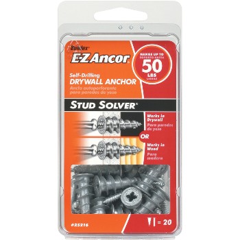 Itw/ramset 25216 E-z Ancor® Stud Solver Anchor, 50 Lb ~ Pack Of 20