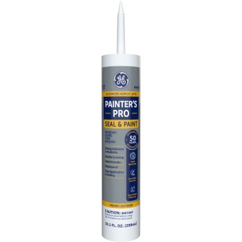 GE Painters Seal & Paint Caulk, White ~ Set of 12