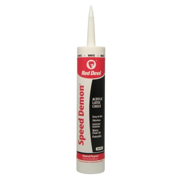 Speed Demon Acrylic Caulk, White - 10.1 Oz.