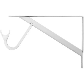 Knape &amp; Vogt RP-0495-WT Shelf Rod Bracket, White ~ 11 - 1/4" 