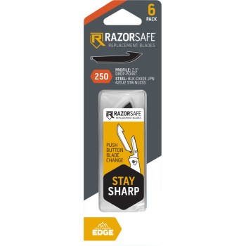 Outdoor Edge 2-1/2" RazorSafe Drop Point Blades - 6pk