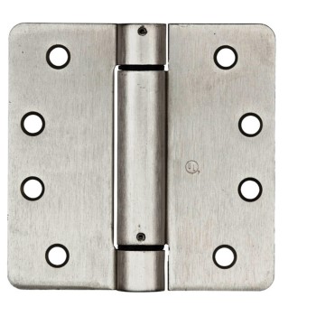 Self-Closing Hinge - 1/4" Radius, Satin Nickel ~ 4" x 4"  