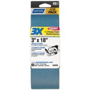 Norton 80g Sand Belt      3"x18"  5pk