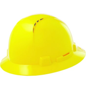 Vented Hard Hat, Full Brim ~ Yellow