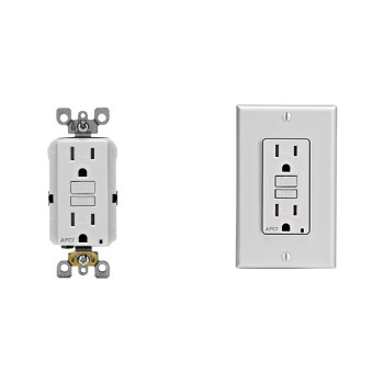 ARC Fault Circuit Interrupter, White  ~ 15A-125V