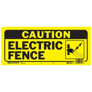 Hy-Ko Warning Sign - Caution Electric Fence